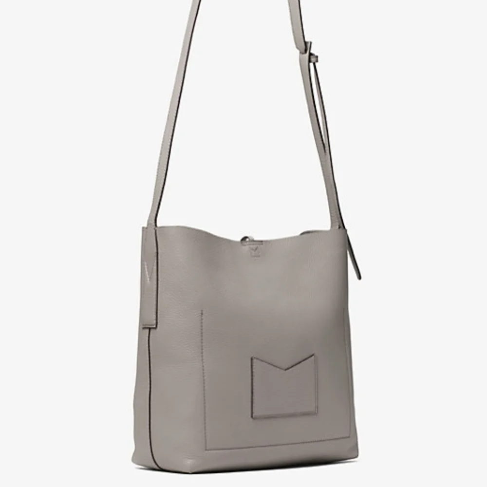 Michael Kors Junie Large Pebbled Leather Messenger Bag